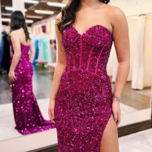 import placeholder for elegant mermaid sweetheart sequined long 160219630