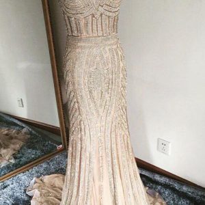 import placeholder for luxurious trumpet spaghetti sleeveless l 160218809