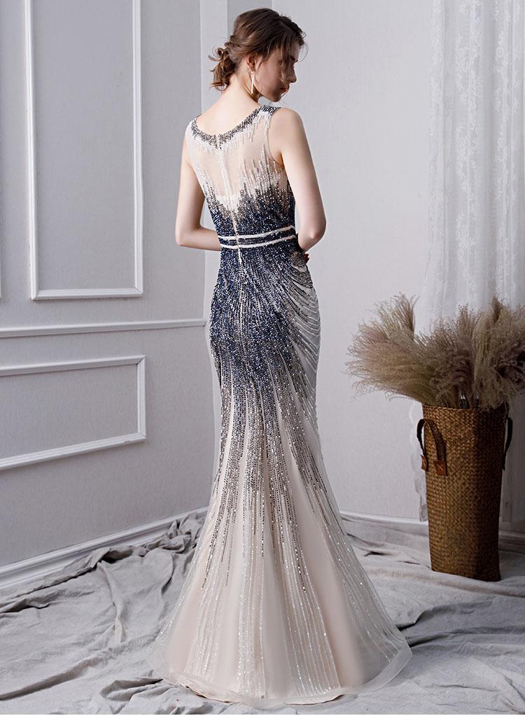 elegant mermaid long tulle beading prom dresses dml24 elegant mermaid long tulle beading prom dresses dml24